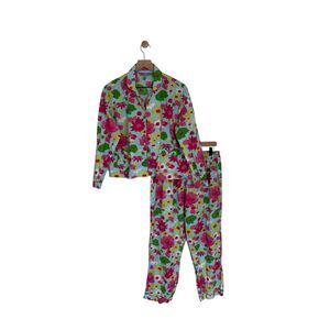 Pine Cone Hill Fine Linen Floral Cotton Pajama Set Size Large